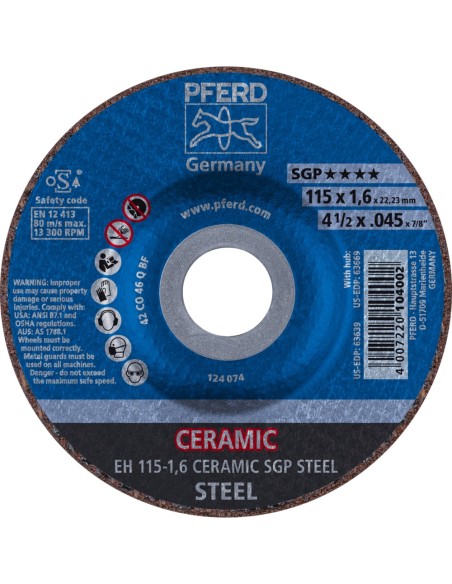 DISCOS DE CORTE EH CERAMIC SGP STEEL